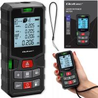 Cyfrowy dalmierz laserowy Qoltec 50m LCD poziomica pomiar objętości