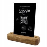 METALOWA KARTA QR NFC STOJAK DĄB DODAJ WYSTAW OPINIĘ OCEŃ NAS W GOOGLE