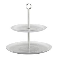 Patera dwupoziomowa 27 cm Ambition Serve srebrna 62140