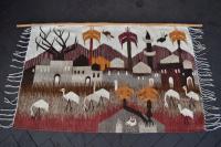 Старый ручной шерстяной народный килим 0,90 / 1,60 м