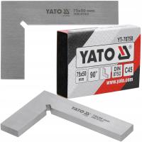 YATO KĄTOWNIK ŚLUSARSKI 90° STALOWY 75x50mm PŁASKI DIN 875/II BEZ STOPKI
