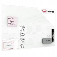 TABLICA magnetyczna SZKLANA biała 60x40 + GRATIS