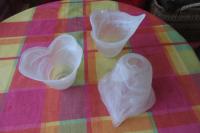 ZESTAW 3 KLOSZE GRUBE SZKŁO TULIPANY