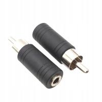 1 pcs RCA adapters Audio plug connector RCA male female to RCA 3.5mm Plug