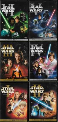 Gwiezdne Wojny Star Wars część I - VI 6xDVD napisy PL / stan jak NOWE