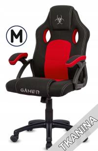 .Fotel obrotowy do biurka CARRERA M RED FABRIC GAMER