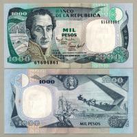 Kolumbia 1000 Pesos 1995 P-438 UNC z Kilera