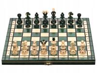 Шахматы деревянные бусины зеленый 35x35 см