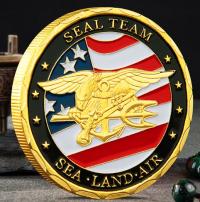 USA ,Navy Seal , Siły specjalne marynarki wojennej, pozłacany medal , kopia