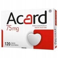 Acard 75 mg serce kwas acetylosalicylowy 120 tabletek