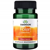 SWANSON Folian Quatrefolic 800mcg 30 фолиевая кислота