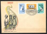 *FDC ROCZNIK 1961 Fi 1127-29 kas. UNICEF