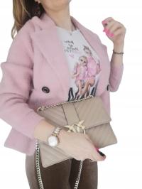 Пальто короткая альпака бледно-розовая куртка