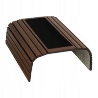 Stolik z ramieniem kanapy Ochrona przekąsek kawowych Stolik z ramieniem sofy Prostokąt brązowy