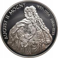 Polska, 10 złotych 2005, August II Mocny, półpostać st. L