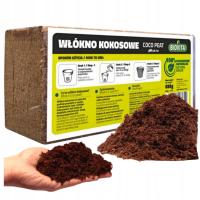 WŁÓKNO KOKOSOWE COCO Peat Brykiet kostka ROZLUŹNIA ZIEMIĘ 650g Biovita