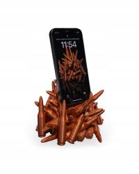 Podstawka na Telefon Miedziane Naboje 3D – Stylowy Stojak na Biurko