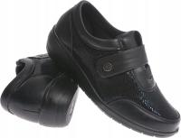 MIĘKKIE PÓŁBUTY DAMSKIE NA KOTURNIE NA HALUKSY czarny