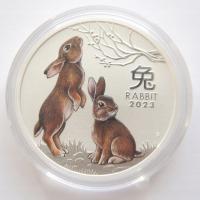 AUSTRALIA 1 $ 2023 ROK KRÓLIKA KOLOR UNCJA SREBRO