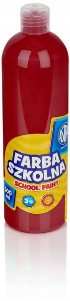 CZERWONA Farba SZKOLNA plakatowa 500ml w TUBCE ASTRA FARBY WODNE dla DZIECI