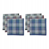 6Pcs Handkerchiefs for Men Hanky Plaid Stripe Checkered Pattern Mens Gifts