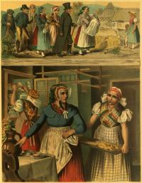 BUKOWIEC, KARPNIKI. KARKONOSZE. Przygotowania do chrztu -około 1890 r.