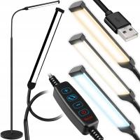 NOWOCZESNA LAMPA 12W stojąca podłogowa LED 3 barwy elastyczna 360° 180cm XL