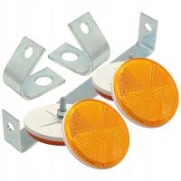 ZESTAW ODBLASKÓW BOCZNYCH Z MOCOWANIAMI ODBLASK BIAŁY WSK 125 175