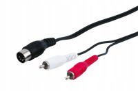 Goobay 50014 kabel audio 1,5 m 2 x RCA 5-pin DIN Czarny