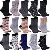 Skarpetki damskie bawełniane wielokolorowe zestaw 15 par
