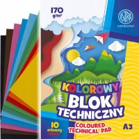 Astra технический цветной блок A3 10 листов 170 г