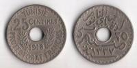 TUNEZJA FRANCUSKA 1918 25 CENTIMES