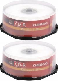 2× Płyta CD Omega CD-R 700 MB 25 szt.