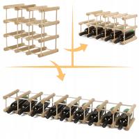 Stojak na butelki wino regał na 9 butelek DĄB MODUŁOWY LITE EKO DREWNO