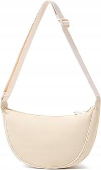 TORBA TOREBKA DAMSKA NA RAMIĘ CROSSBODY KREMOWA NERKA SASZETKA POJEMNA