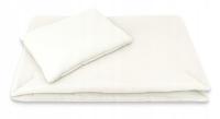 MimiNu KOMPLET kołdra i poduszka z WYPEŁNIENIEM 75x100 MUŚLIN Śmietanka