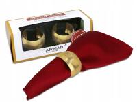 CARMANI Kpl. 2 Pierścieni na serwetkę - obrączka szeroka złota