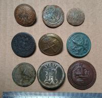 9 x guzik wojskowy różne MIX