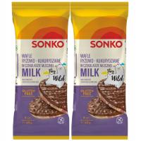 Sonko Wafle ryżowo-kukurydziane w czekoladzie mlecznej 65 g x 2 sztuk