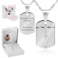 Серебряный медальон с Иисусом для крещения Святого посвящения