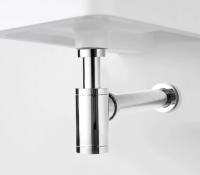 Сифон для умывальника регулируемый 40 мм хром универсальный ПОЛУСИФОН