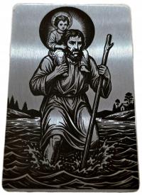 Św. Krzysztof do portfela STAL Modlitwa Kierowcy Prezent do Auta