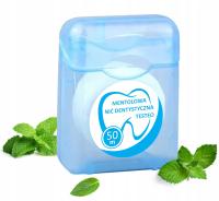 Зубная нить testeo ментоловая вощеная 50 м сильная мята