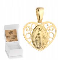 Золотой медальон Богоматерь непоколебимое сердце 585 злотый гравер бесплатно в подарок