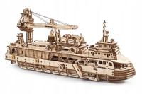 Statek Badawczy Ugears łódka model drewniany PL