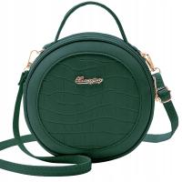 Сумка круглая сумка на плечо зеленый ремень