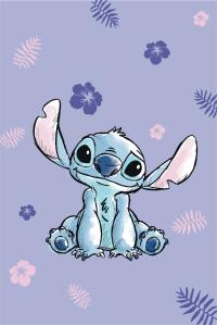 KOC LILO I STITCH DISNEY 100x150 DLA DZIECKA DZIECIĘCY MIŁY MIĘKKI RÓŻOWY