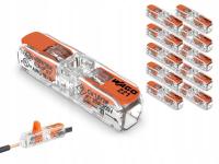 10szt. Złączka Elektryczna Przelotowa WAGO 2x0,2-4mm na drut