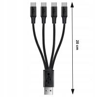 Kabel Rozdzielacz USB A na 4x Micro USB max. 2,1A