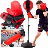 БОЛЬШОЙ ДЕТСКИЙ БОКСЕРСКИЙ НАБОР СТОЯЧИЙ ГРУША БОКСЕРСКИЕ ПЕРЧАТКИ НАСОС